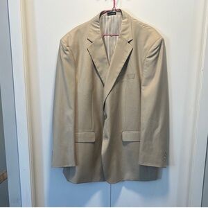 Stafford Essentials Tan Striped Formal Jacket